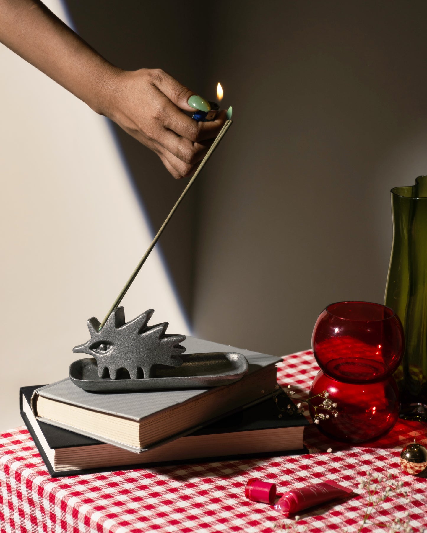 PORCUPINE INCENSE STAND