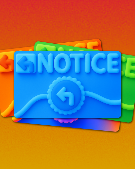 NOTICE GIFT CARD
