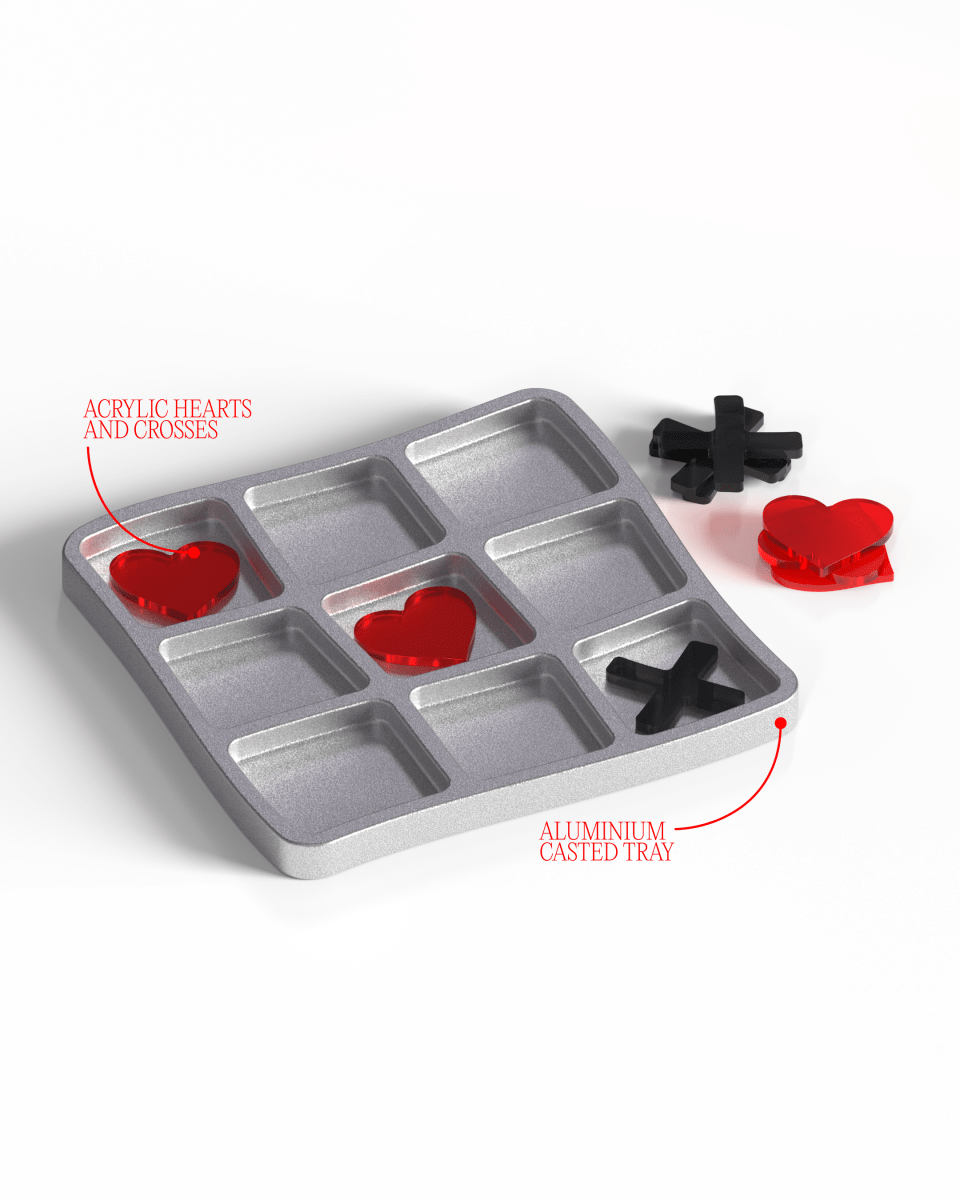 HEARTS AND CROSSES TRAY