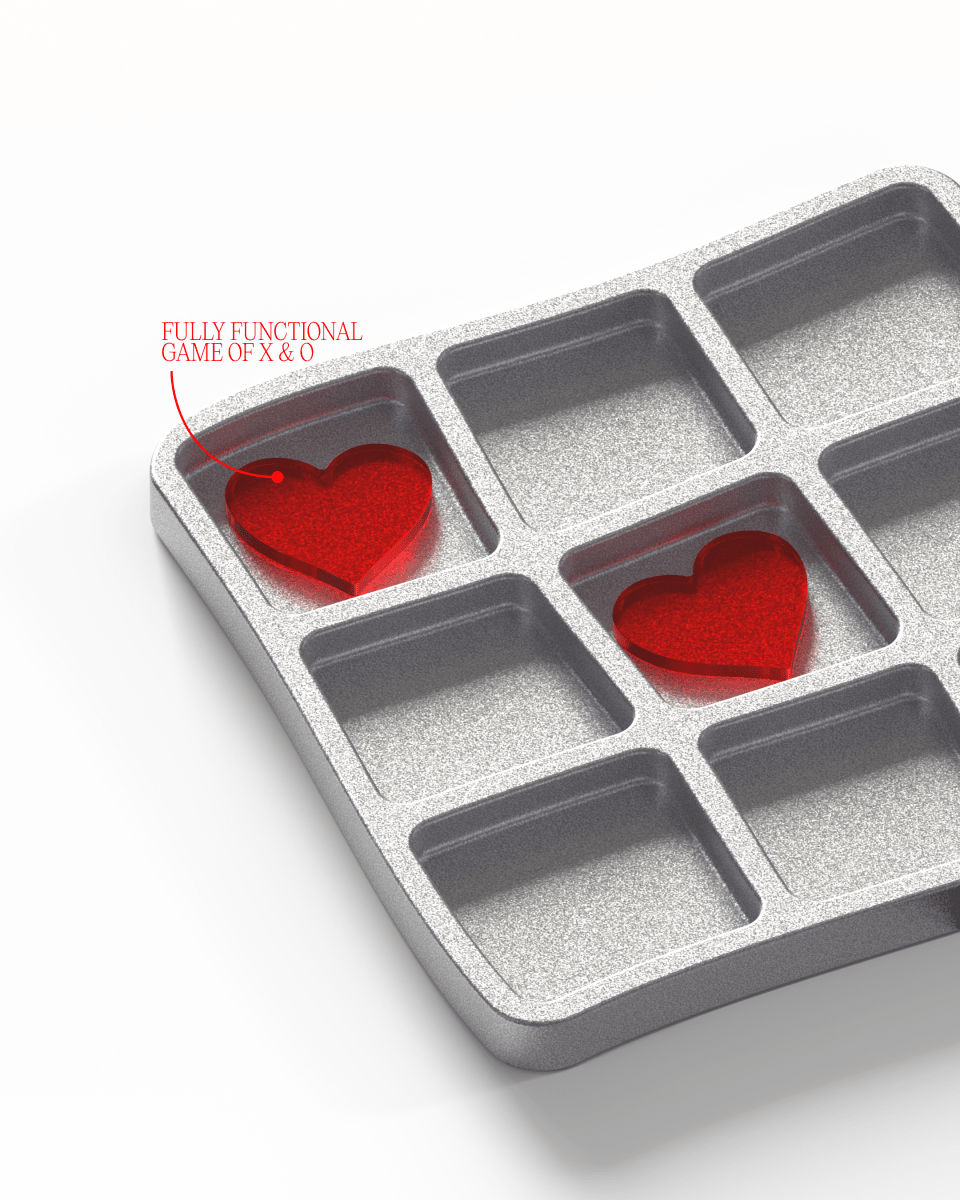 HEARTS AND CROSSES TRAY