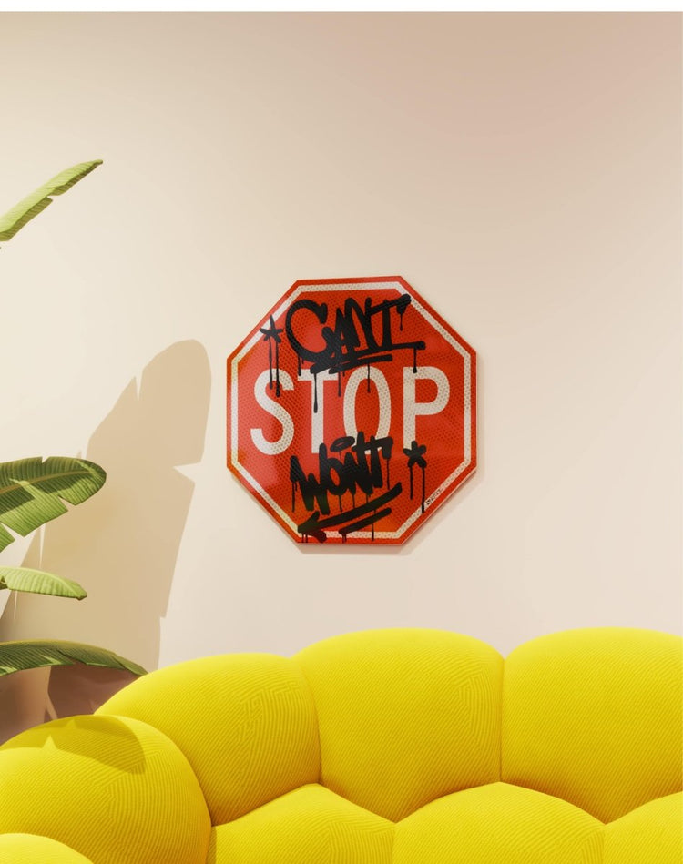 Rebel Decor: Notice Original Stop Sign | Unique Wall Art
