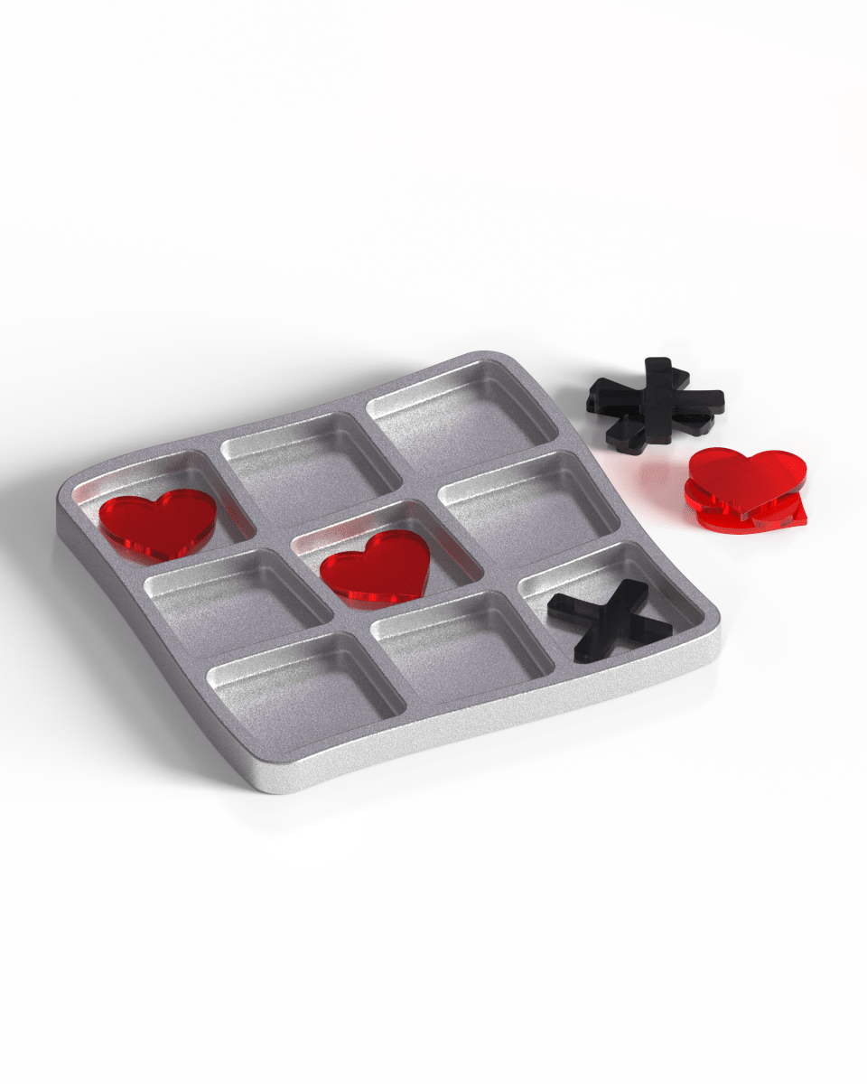 HEARTS AND CROSSES TRAY